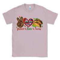 Lilac Peace love tacos Mexico Classic Tee - HowdyJamesFarm