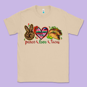 Peace Love Tacos Mexico Classic Tee Designed By Howdyjamesfarm