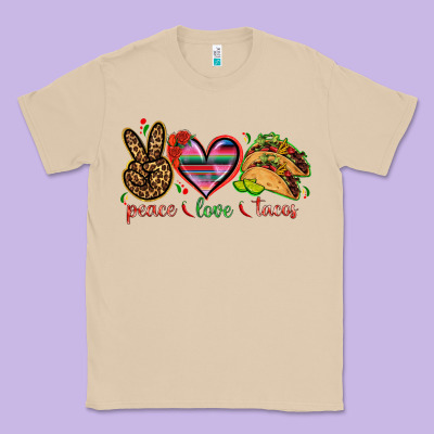 Peace Love Tacos Mexico Classic Tee Designed By Howdyjamesfarm
