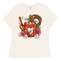 Bone Baseball Coffee cup Ladies Tee - FaDigitalArtStudio