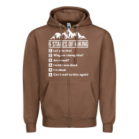 Chestnut hiking 6 stages of hiking funny hiking nature adventure Zipper Hoodie - baoMotion