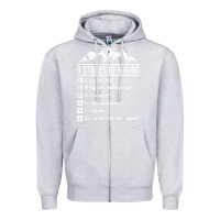 Heather Grey hiking 6 stages of hiking funny hiking nature adventure Zipper Hoodie - baoMotion