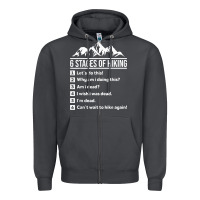 Smoke hiking 6 stages of hiking funny hiking nature adventure Zipper Hoodie - baoMotion