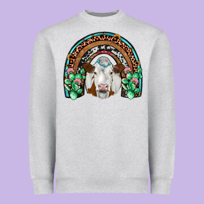 Simmental  Rainbow Heavyweight Sweatshirt Designed By Jahusdesignshop