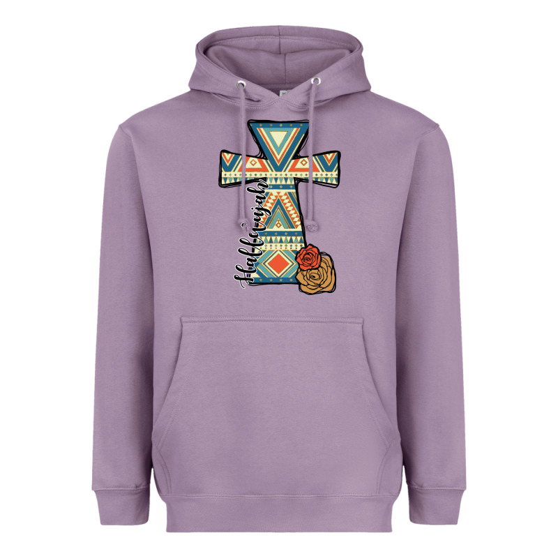 Halleluljah Aztec Cross Heavyweight Hoodie by JahusDesignShop | Teevron
