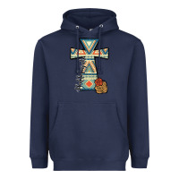 Navy halleluljah aztec cross Heavyweight Hoodie - JahusDesignShop