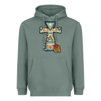Sage halleluljah aztec cross Heavyweight Hoodie - JahusDesignShop