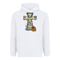 White halleluljah aztec cross Heavyweight Hoodie - JahusDesignShop