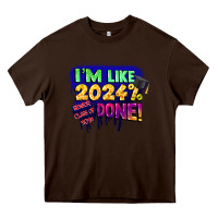 Chocolate Brown i'm like 2024 done Heavy Core Tee - CowGirlArtShop