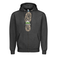 Charcoal Heather hiking durango colorado mountains hiking Zipper Hoodie - baoMotion
