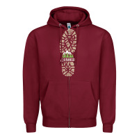 Burgundy hiking durango colorado mountains hiking Zipper Hoodie - baoMotion