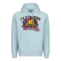 Blue Mist im just a woman who loves her firefighter Premium Hoodie - SublimationCraftShop