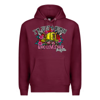 Burgundy im just a woman who loves her firefighter Premium Hoodie - SublimationCraftShop