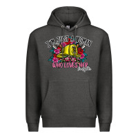 Charcoal Heather im just a woman who loves her firefighter Premium Hoodie - SublimationCraftShop