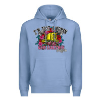 Colony Blue im just a woman who loves her firefighter Premium Hoodie - SublimationCraftShop