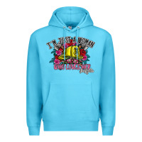 Ocean Blue im just a woman who loves her firefighter Premium Hoodie - SublimationCraftShop
