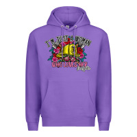 Purple im just a woman who loves her firefighter Premium Hoodie - SublimationCraftShop