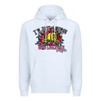 White im just a woman who loves her firefighter Premium Hoodie - SublimationCraftShop