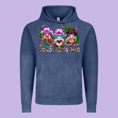 Howdy Valentines Vintage Hoodie Designed By Cowhidedigitalart