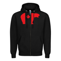 Black canada t shirt love canada bear proud canadian canada day t shirt Zipper Hoodie - baoMotion