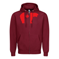 Burgundy canada t shirt love canada bear proud canadian canada day t shirt Zipper Hoodie - baoMotion