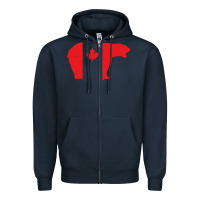 Navy canada t shirt love canada bear proud canadian canada day t shirt Zipper Hoodie - baoMotion