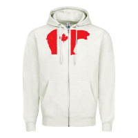 Oatmeal Heather canada t shirt love canada bear proud canadian canada day t shirt Zipper Hoodie - baoMotion