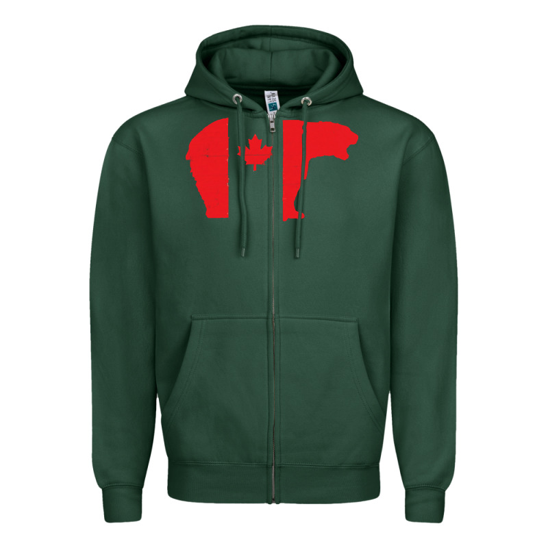 Canada T Shirt Love Canada Bear Proud Canadian Canada Day T Shirt Zipper Hoodie by baoMotion | Teevron