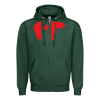 Sports Green canada t shirt love canada bear proud canadian canada day t shirt Zipper Hoodie - baoMotion