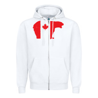 White canada t shirt love canada bear proud canadian canada day t shirt Zipper Hoodie - baoMotion