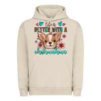 Pigment French Oak life is better with a chihuahua Urban Hoodie - Jasminsmagicworld
