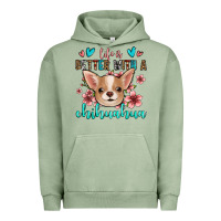 Pigment Oil Green life is better with a chihuahua Urban Hoodie - Jasminsmagicworld