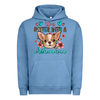 Pigment Pebble Blue life is better with a chihuahua Urban Hoodie - Jasminsmagicworld