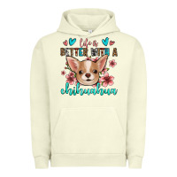 Pigment Pistachio life is better with a chihuahua Urban Hoodie - Jasminsmagicworld
