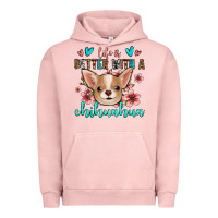 Pigment Salmon life is better with a chihuahua Urban Hoodie - Jasminsmagicworld