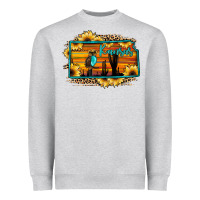 Heather Grey kansas owl sunset sunflower map Heavyweight Sweatshirt - JahusDesignShop