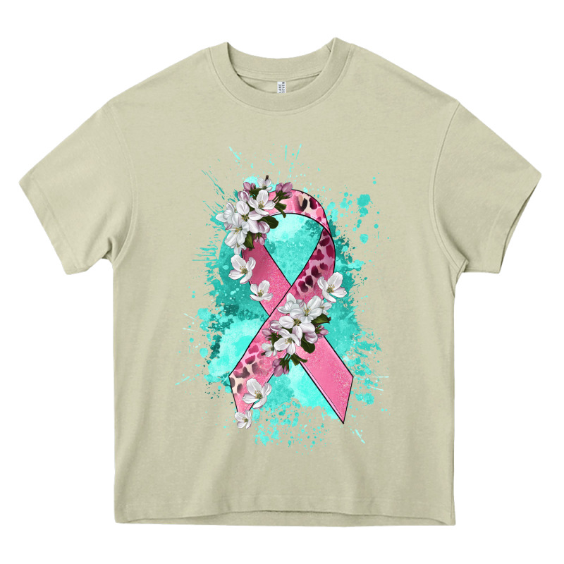 Cancer Ribbon Heavy Core Tee by CowGirlArtShop | Teevron