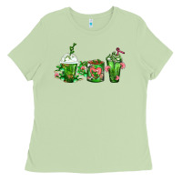 Matcha Cactus Lover Cactus Coffee Cups Ladies Tee - FaDigitalArtStudio