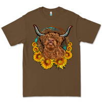 Cacao cow sunflower leopard Premium Tee - OliviaCreatesArt