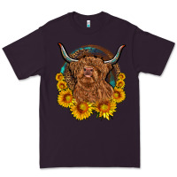 Plum cow sunflower leopard Premium Tee - OliviaCreatesArt