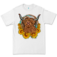White cow sunflower leopard Premium Tee - OliviaCreatesArt