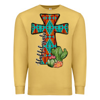 Antique Gold aztec cactus cross Premium Sweatshirt - JahusDesignShop