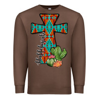 Chestnut aztec cactus cross Premium Sweatshirt - JahusDesignShop
