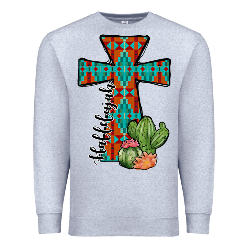 Aztec Cactus Cross Premium Sweatshirt by JahusDesignShop | Teevron