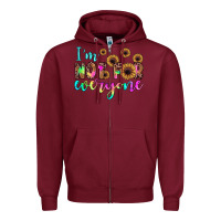 Burgundy i'm not for everyone Zipper Hoodie - JahusDesignShop