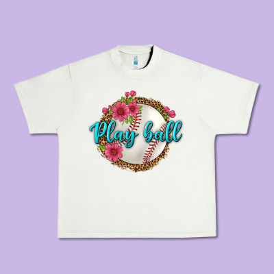Play Ball Baseball Urban Heavy Tee Designed By Bundleandbundleshop
