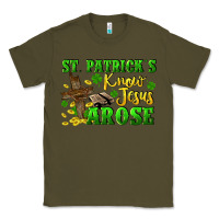 Army Green St. Patrick's know Jesus arose Classic Tee - CowGirlArtShop