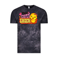 Cloud Black one cute chick Vintage Tee - FaDigitalArtStudio