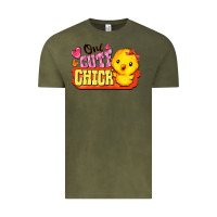 Vintage Olive one cute chick Vintage Tee - FaDigitalArtStudio