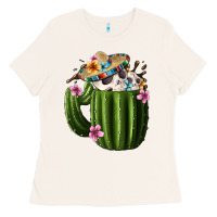Bone Day Of The Dead Mexican Cactus Ladies Tee - FaDigitalArtStudio